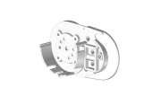 Joue support de bras droit V2 pour store banne PROTECT 2 blanc  - 1