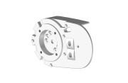 Joue support de bras gauche V3 pour store banne PROTECT 2 blanc  - 2