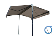Store double pente GARDEN Gris Anthracite 4mx3mx2 Manuel - Toile Taupe OMBRAZUR - 3