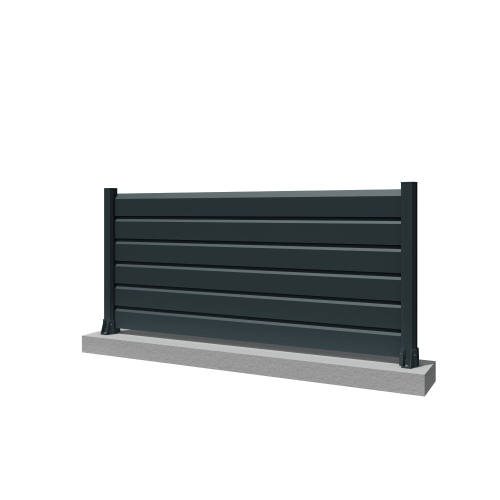 Clôture Brise vue Gris anthracite - 1 2