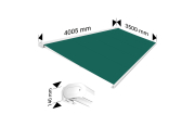Store banne Coffre intégral PROTECT 2 Blanc 4,05x3,50m Motorisé à télécommande - Toile Verte OMBRAZUR - 4