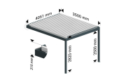 Pergola Bioclimatique COCOON perpendiculaire Ombrazur - 4
