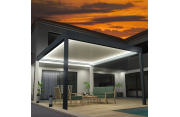 Pergola Bioclimatique COCOON XL perpendiculaire Mixte Gris anthracite / Blanc 4,965x4,50m OMBRAZUR - 4