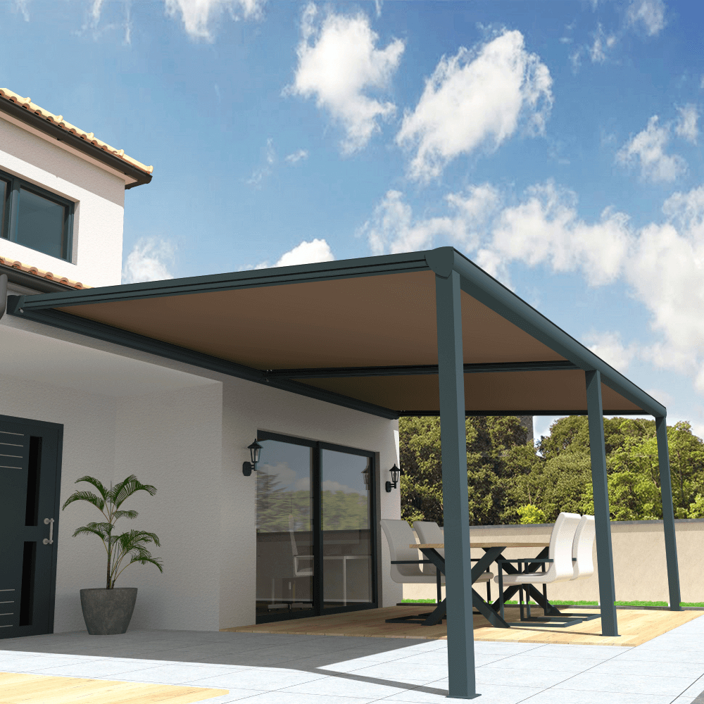 Pergola toile SUNLIGHT Gris anthracite - 7,00x3,00m OMBRAZUR - 13