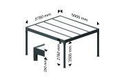 Carport isotoit® MODERN îlot - Ombrazur - 2
